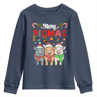 Funny Merry Pigmas Youth Sweatshirt Christmas Pigs Farm Gift - Wonder Print Shop