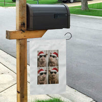 Cute Pig Christmas Selfie Garden Flag Funny Holiday Photobooth Gift - Wonder Print Shop