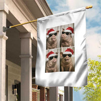 Cute Pig Christmas Selfie Garden Flag Funny Holiday Photobooth Gift - Wonder Print Shop