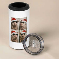 Cute Pig Christmas Selfie 4 in 1 Can Cooler Tumbler Funny Holiday Photobooth Gift - Wonder Print Shop