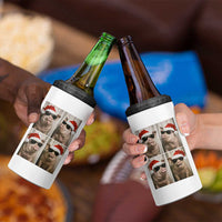 Cute Pig Christmas Selfie 4 in 1 Can Cooler Tumbler Funny Holiday Photobooth Gift - Wonder Print Shop