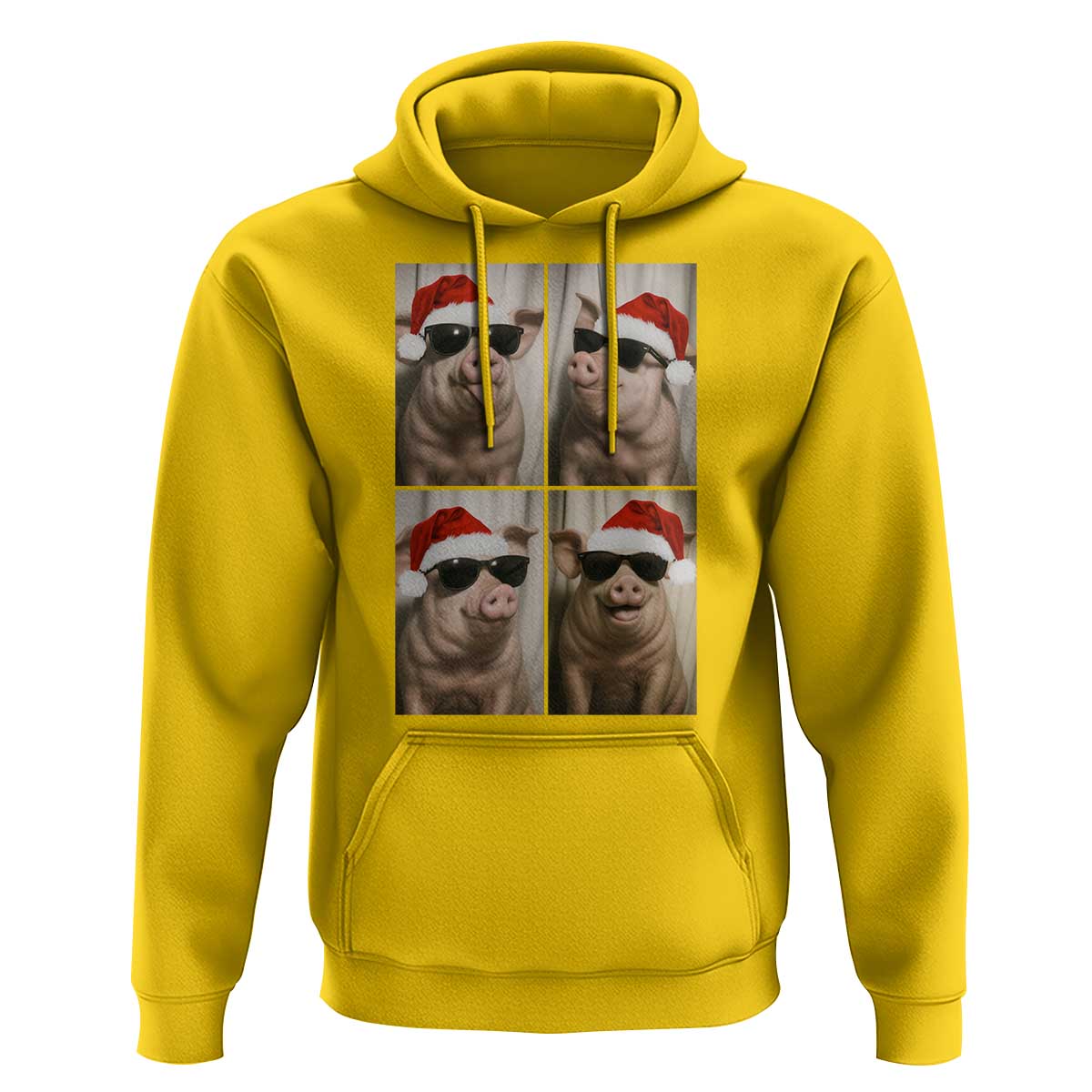 Cute Pig Christmas Selfie Hoodie Funny Holiday Photobooth Gift - Wonder Print Shop