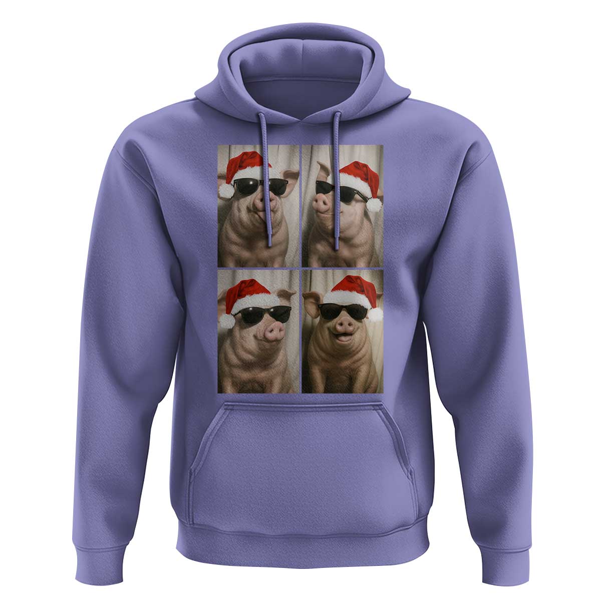 Cute Pig Christmas Selfie Hoodie Funny Holiday Photobooth Gift - Wonder Print Shop
