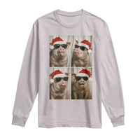 Cute Pig Christmas Selfie Long Sleeve Shirt Funny Holiday Photobooth Gift - Wonder Print Shop