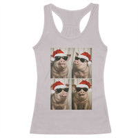 Cute Pig Christmas Selfie Racerback Tank Top Funny Holiday Photobooth Gift - Wonder Print Shop