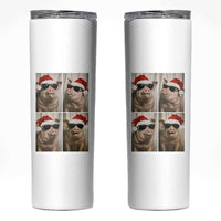 Cute Pig Christmas Selfie Skinny Tumbler Funny Holiday Photobooth Gift - Wonder Print Shop