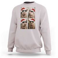 Cute Pig Christmas Selfie Sweatshirt Funny Holiday Photobooth Gift - Wonder Print Shop
