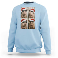 Cute Pig Christmas Selfie Sweatshirt Funny Holiday Photobooth Gift - Wonder Print Shop