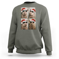Cute Pig Christmas Selfie Sweatshirt Funny Holiday Photobooth Gift - Wonder Print Shop