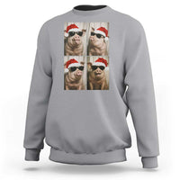 Cute Pig Christmas Selfie Sweatshirt Funny Holiday Photobooth Gift - Wonder Print Shop