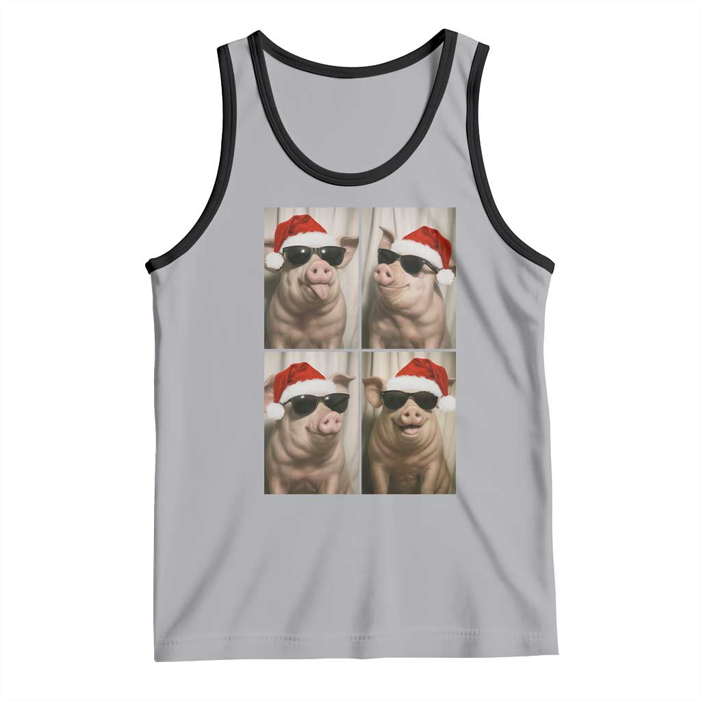 Cute Pig Christmas Selfie Tank Top Funny Holiday Photobooth Gift - Wonder Print Shop
