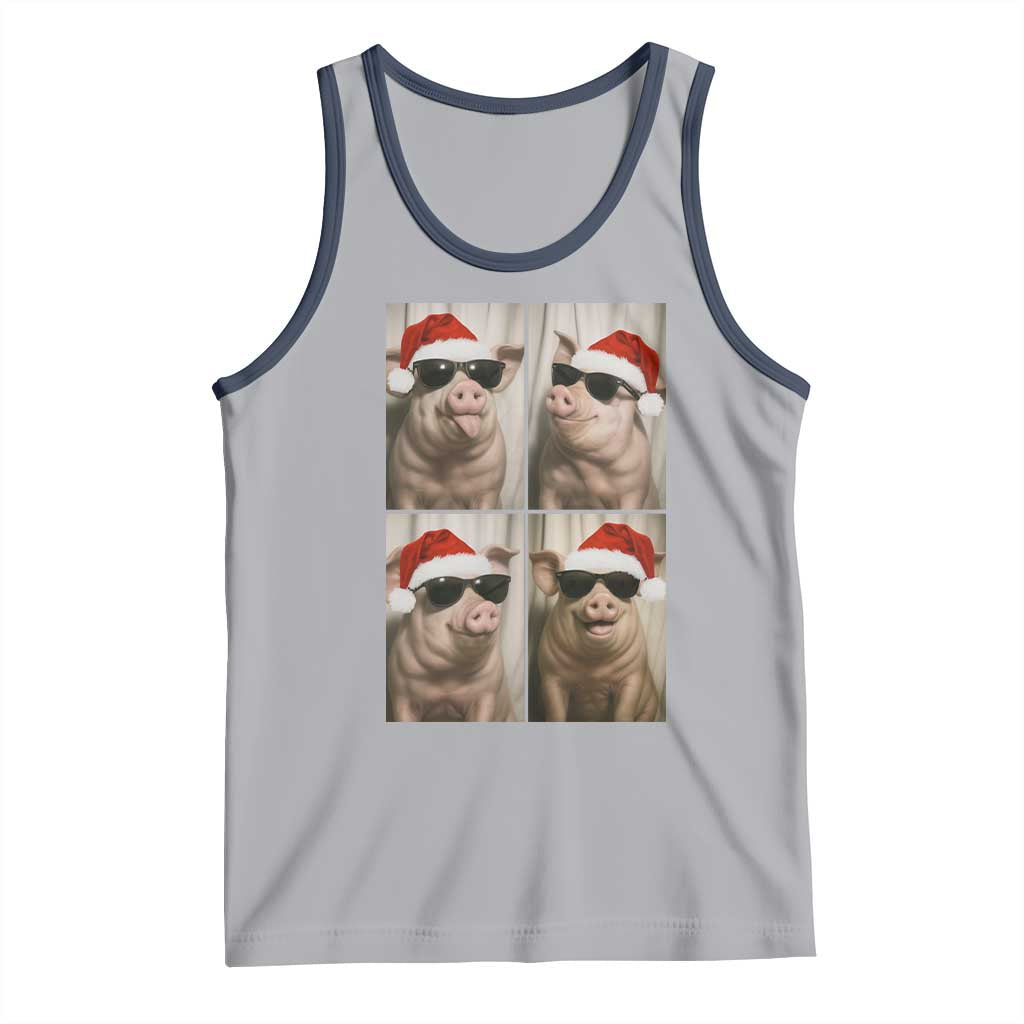 Cute Pig Christmas Selfie Tank Top Funny Holiday Photobooth Gift - Wonder Print Shop