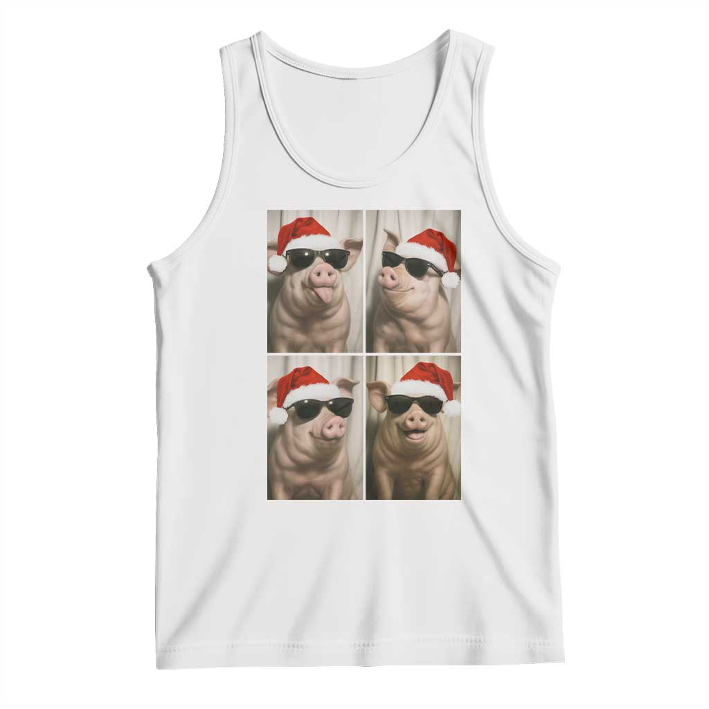 Cute Pig Christmas Selfie Tank Top Funny Holiday Photobooth Gift - Wonder Print Shop