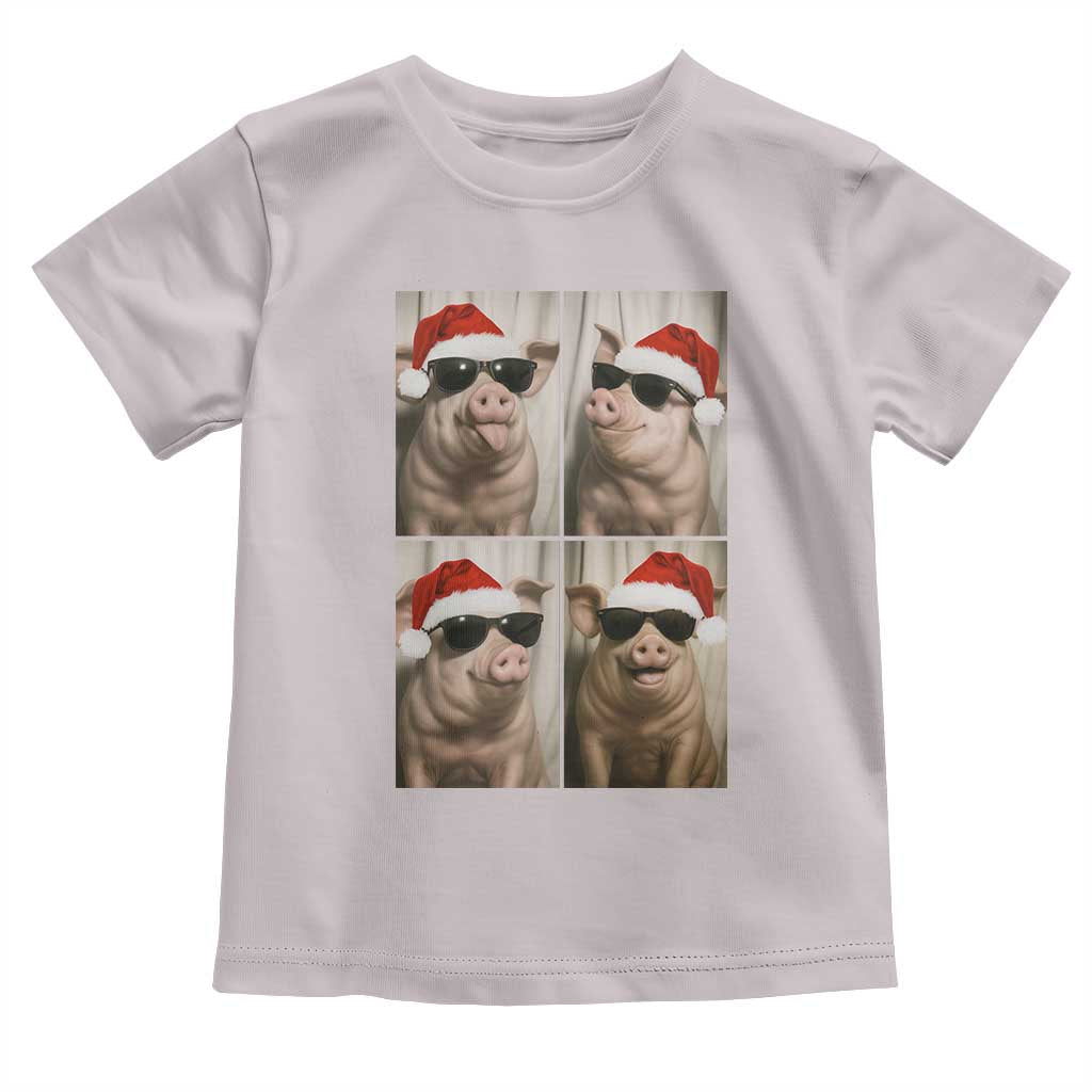 Cute Pig Christmas Selfie Toddler T Shirt Funny Holiday Photobooth Gift - Wonder Print Shop