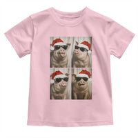 Cute Pig Christmas Selfie Toddler T Shirt Funny Holiday Photobooth Gift - Wonder Print Shop