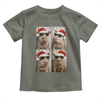 Cute Pig Christmas Selfie Toddler T Shirt Funny Holiday Photobooth Gift - Wonder Print Shop