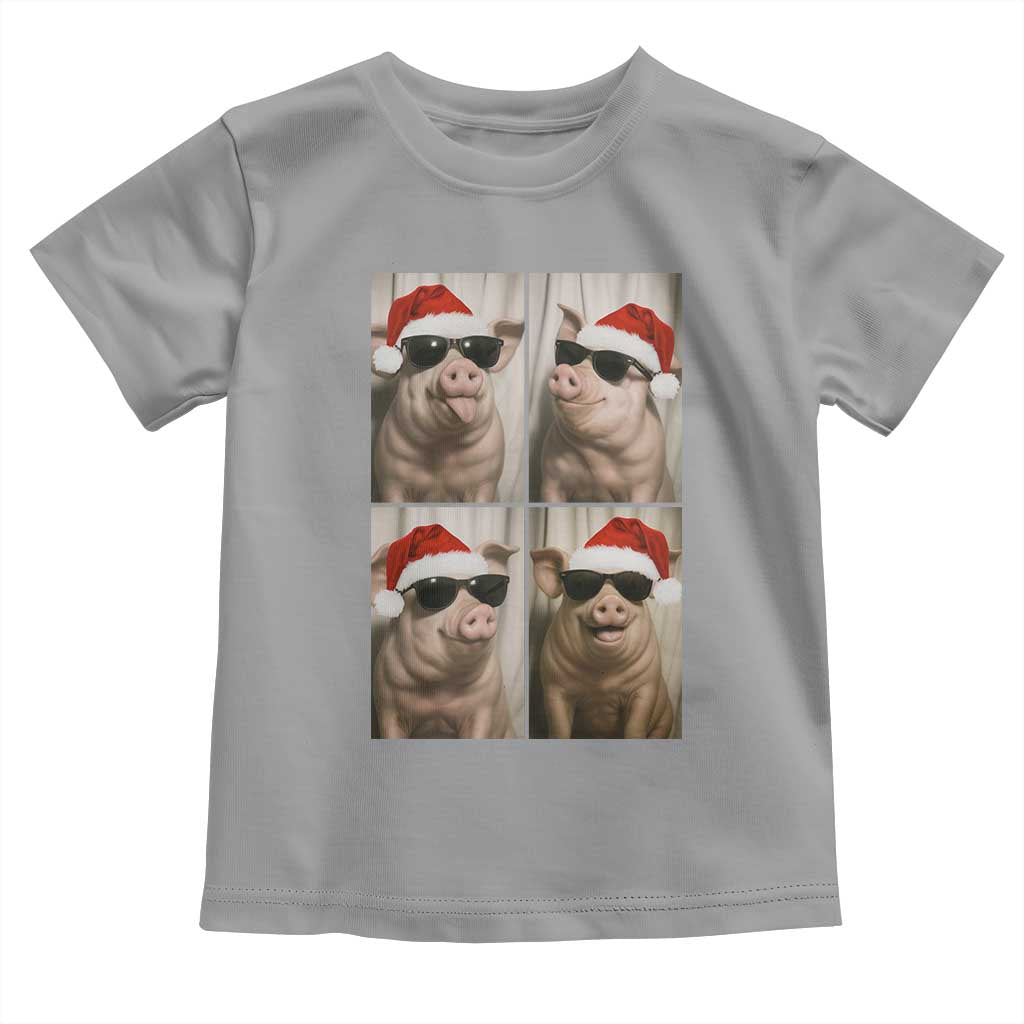Cute Pig Christmas Selfie Toddler T Shirt Funny Holiday Photobooth Gift - Wonder Print Shop