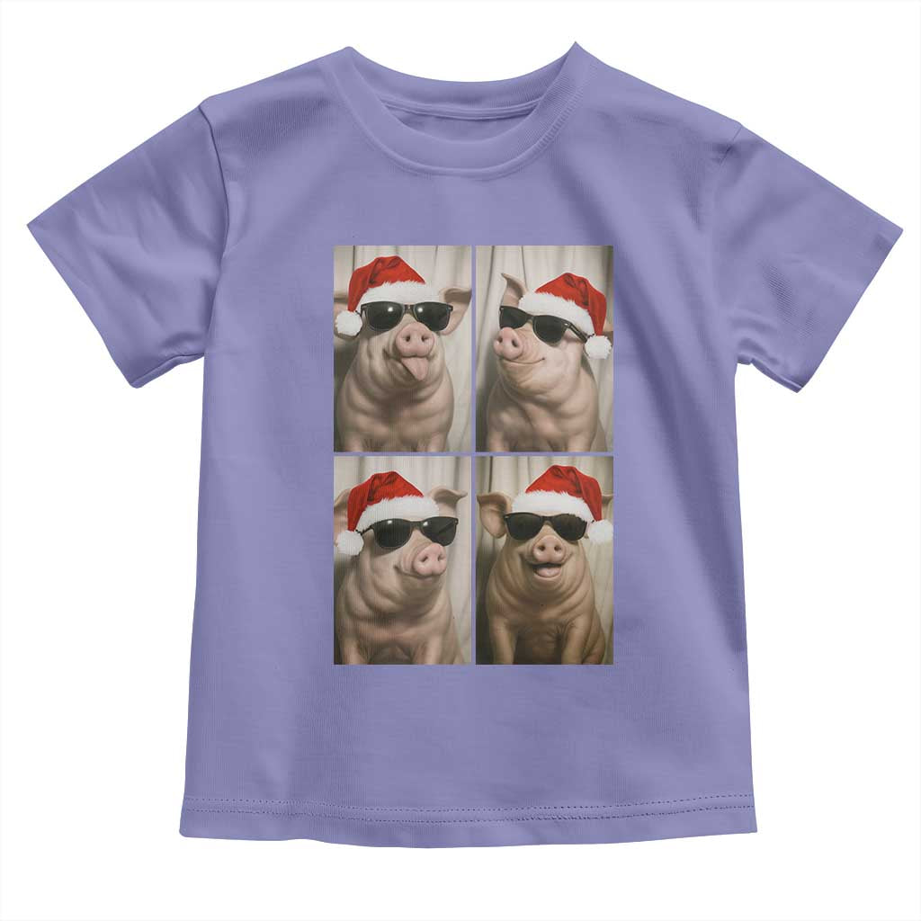 Cute Pig Christmas Selfie Toddler T Shirt Funny Holiday Photobooth Gift - Wonder Print Shop