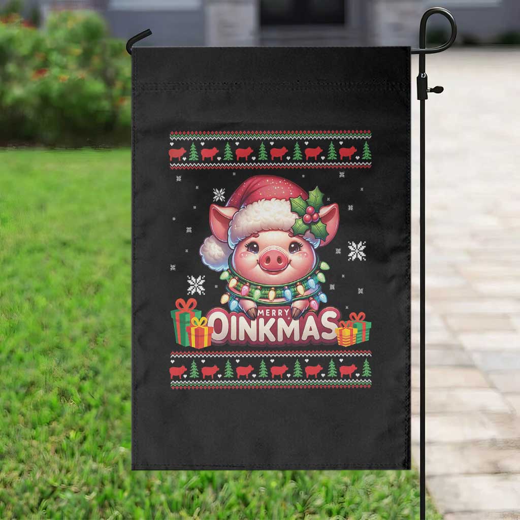 Funny Merry Oinkmas Garden Flag Pig Lover Ugly Christmas Gift - Wonder Print Shop
