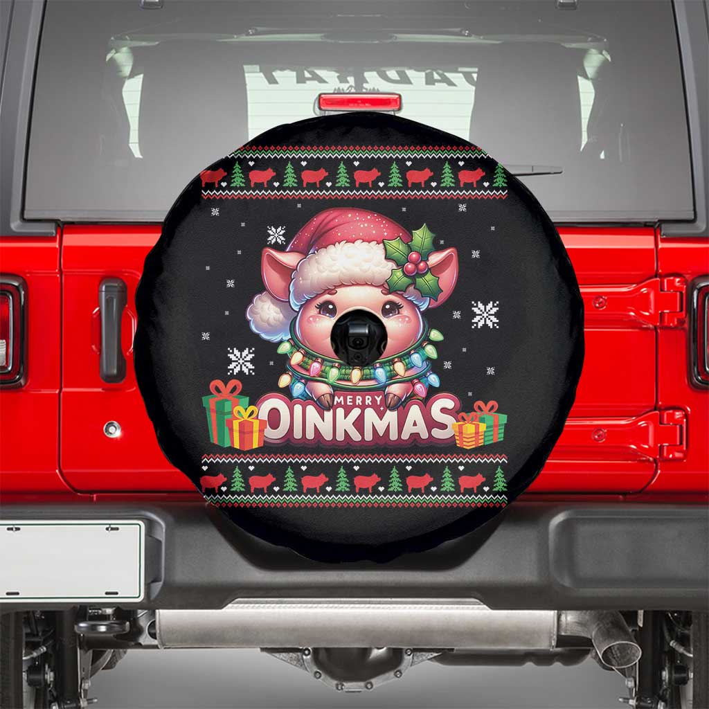 Funny Merry Oinkmas Spare Tire Cover Pig Lover Ugly Christmas Gift - Wonder Print Shop