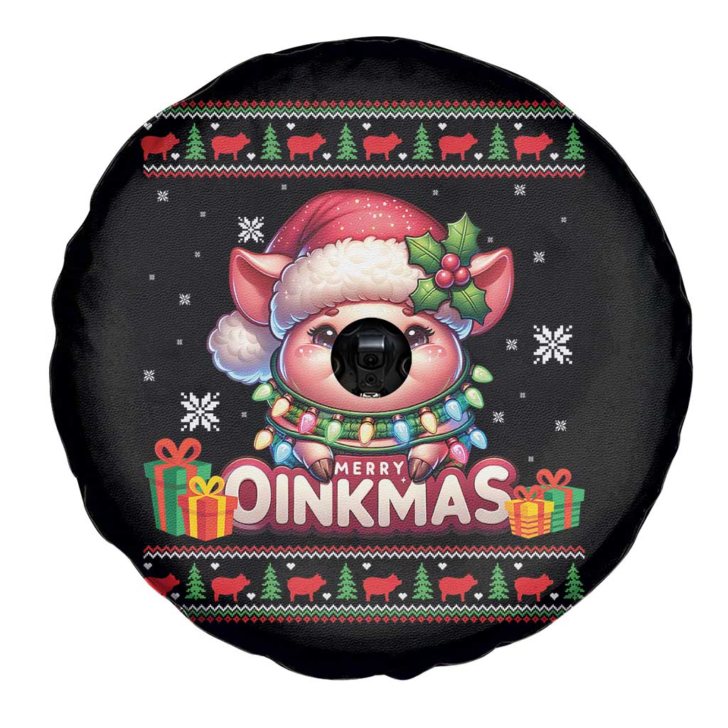 Funny Merry Oinkmas Spare Tire Cover Pig Lover Ugly Christmas Gift - Wonder Print Shop