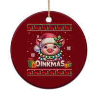 Funny Merry Oinkmas Ceramic Ornament Pig Lover Ugly Christmas Gift - Wonder Print Shop