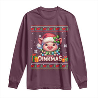 Funny Merry Oinkmas Long Sleeve Shirt Pig Lover Ugly Christmas Gift - Wonder Print Shop