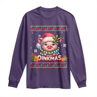 Funny Merry Oinkmas Long Sleeve Shirt Pig Lover Ugly Christmas Gift - Wonder Print Shop