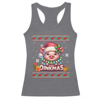 Funny Merry Oinkmas Racerback Tank Top Pig Lover Ugly Christmas Gift - Wonder Print Shop