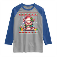 Funny Merry Oinkmas Raglan Shirt Pig Lover Ugly Christmas Gift - Wonder Print Shop