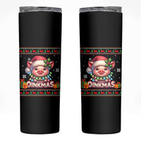 Funny Merry Oinkmas Skinny Tumbler Pig Lover Ugly Christmas Gift - Wonder Print Shop