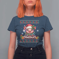 Funny Merry Oinkmas T Shirt For Women Pig Lover Ugly Christmas Gift - Wonder Print Shop