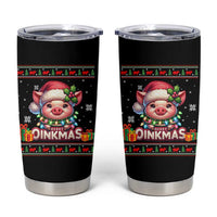 Funny Merry Oinkmas Tumbler Cup Pig Lover Ugly Christmas Gift - Wonder Print Shop