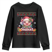 Funny Merry Oinkmas Youth Sweatshirt Pig Lover Ugly Christmas Gift - Wonder Print Shop
