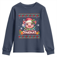 Funny Merry Oinkmas Youth Sweatshirt Pig Lover Ugly Christmas Gift - Wonder Print Shop