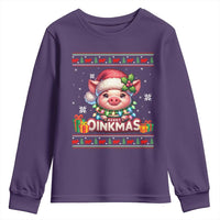 Funny Merry Oinkmas Youth Sweatshirt Pig Lover Ugly Christmas Gift - Wonder Print Shop