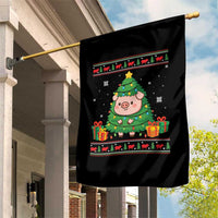 Funny Pig Christmas Tree Ugly Sweater Garden Flag Farm Animal Gift - Wonder Print Shop