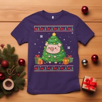 Funny Pig Christmas Tree Ugly Sweater T Shirt Farm Animal Gift - Wonder Print Shop