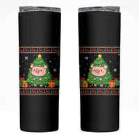 Funny Pig Christmas Tree Ugly Sweater Skinny Tumbler Farm Animal Gift - Wonder Print Shop