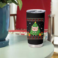 Funny Pig Christmas Tree Ugly Sweater Tumbler Cup Farm Animal Gift - Wonder Print Shop