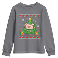 Funny Pig Christmas Tree Ugly Sweater Youth Sweatshirt Farm Animal Gift - Wonder Print Shop