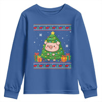 Funny Pig Christmas Tree Ugly Sweater Youth Sweatshirt Farm Animal Gift - Wonder Print Shop