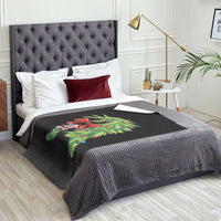 Funny Christmas Pig In Green Hand Naughty Throw Blanket Pet Lover Gift - Wonder Print Shop
