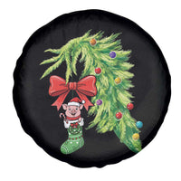 Funny Christmas Pig In Green Hand Naughty Spare Tire Cover Pet Lover Gift - Wonder Print Shop