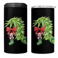 Funny Christmas Pig In Green Hand Naughty 4 in 1 Can Cooler Tumbler Pet Lover Gift - Wonder Print Shop