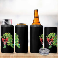 Funny Christmas Pig In Green Hand Naughty 4 in 1 Can Cooler Tumbler Pet Lover Gift - Wonder Print Shop