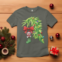 Funny Christmas Pig In Green Hand Naughty T Shirt Pet Lover Gift - Wonder Print Shop