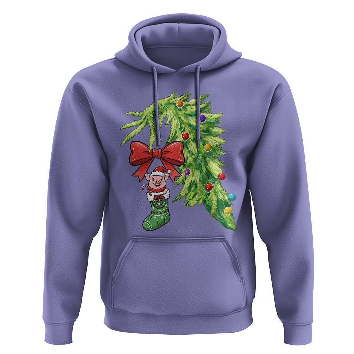 Funny Christmas Pig In Green Hand Naughty Hoodie Pet Lover Gift - Wonder Print Shop