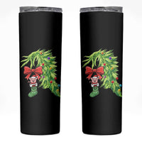 Funny Christmas Pig In Green Hand Naughty Skinny Tumbler Pet Lover Gift - Wonder Print Shop