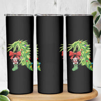 Funny Christmas Pig In Green Hand Naughty Skinny Tumbler Pet Lover Gift - Wonder Print Shop